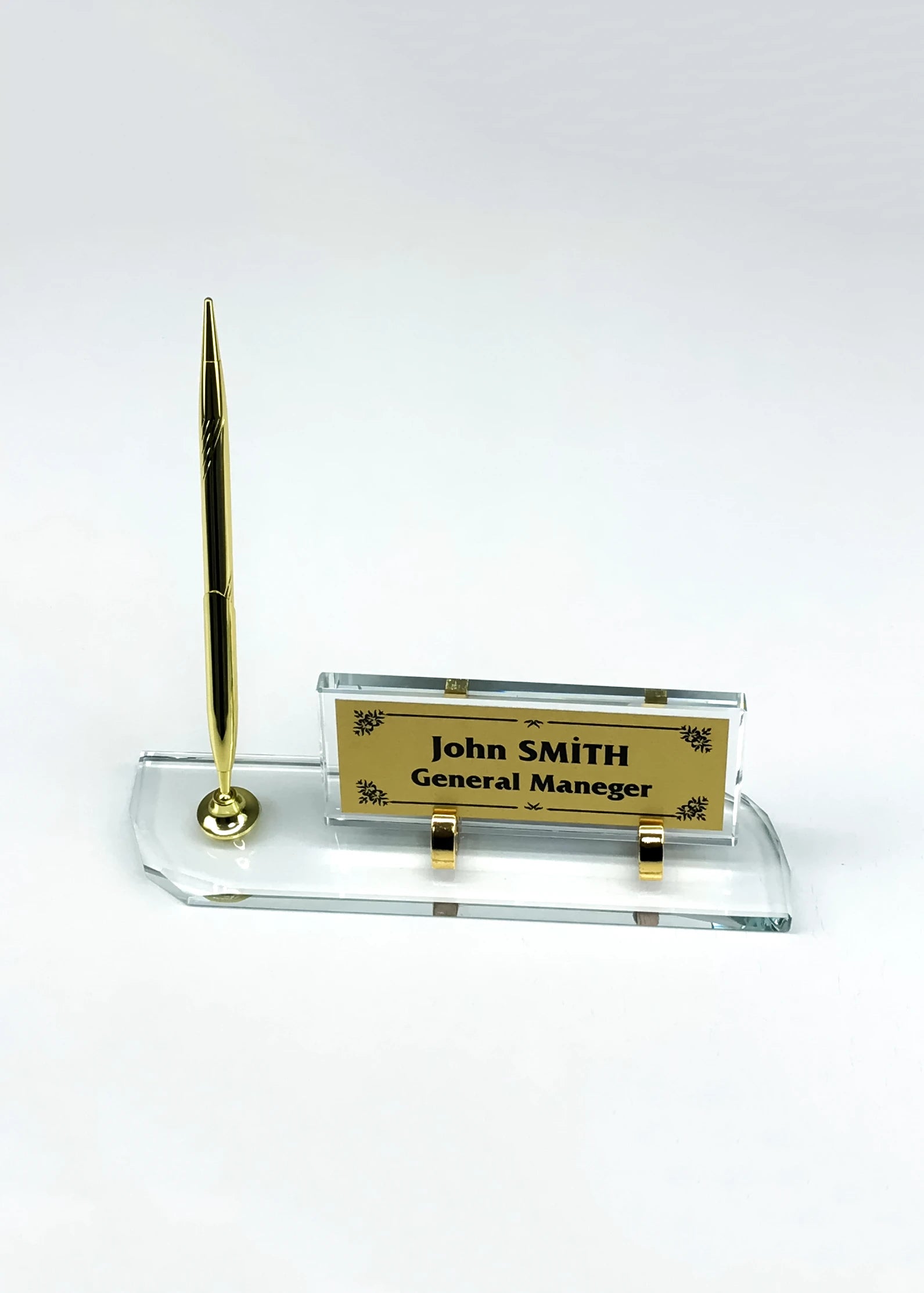 Masaüstü Kristal İsimlik İmza Kalemli