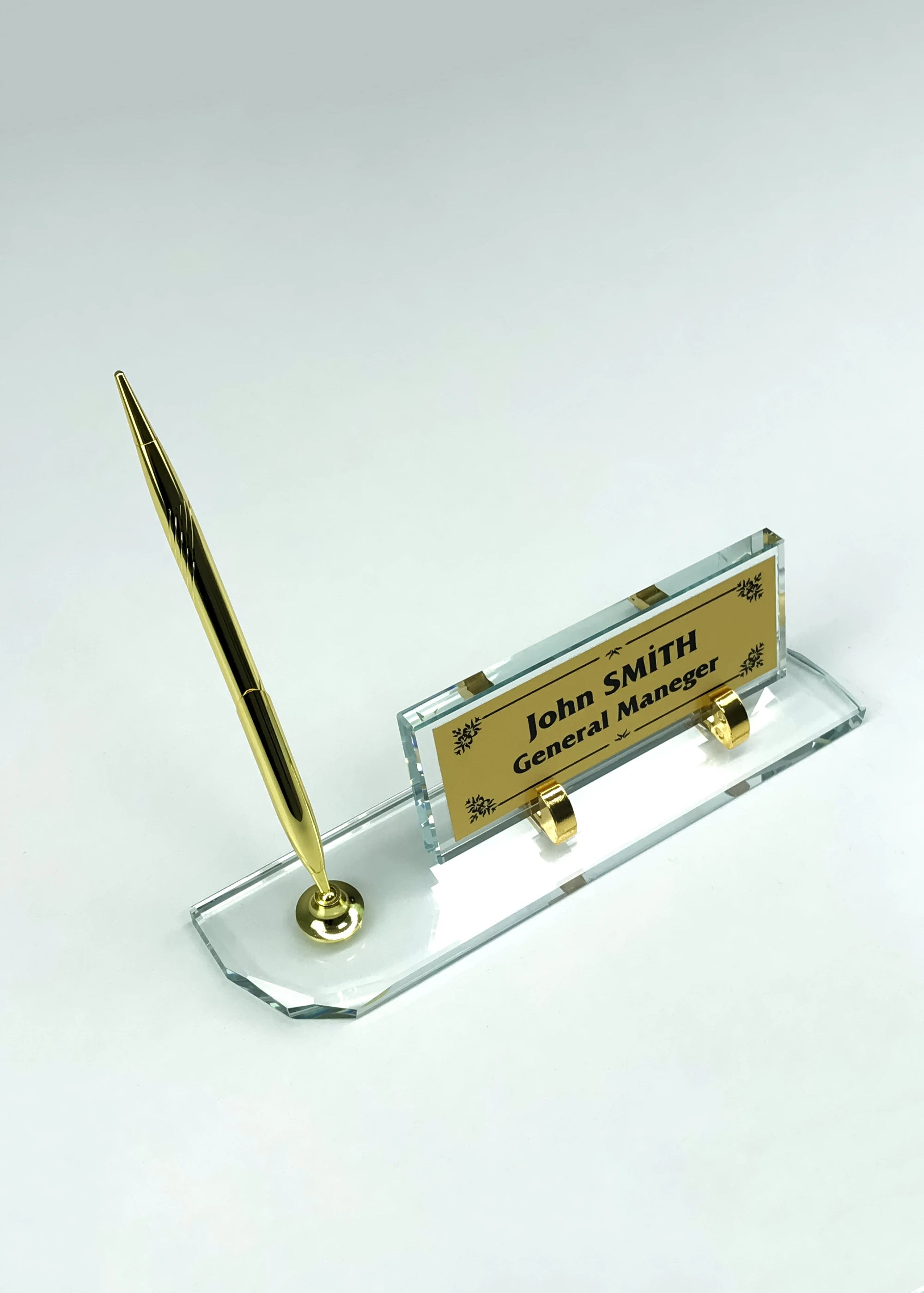 Masaüstü Kristal İsimlik İmza Kalemli