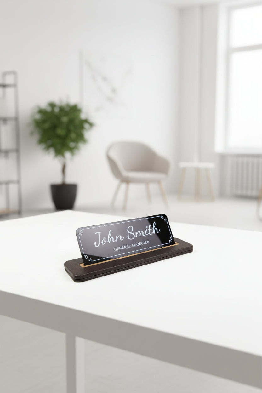 ofis masa isimliği, müdür masa isimliği, yönetici masa isimliği