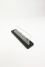 Alya Deri Masa İsimliği Düz Siyah Krom Detaylı