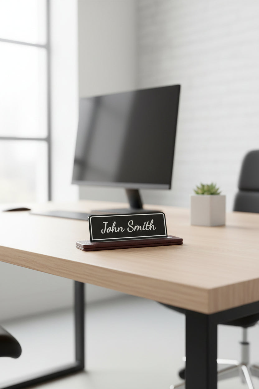 Alya Deri Masa İsimliği Bordo Krom Detaylı