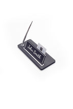 Cavalli Tek Kalemli Deri Masa İsimliği Siyah Krom Detaylı