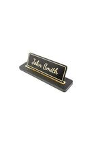 Alya Deri Masa İsimliği Siyah Gold Detaylı