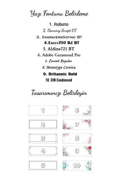 Alya Deri Masa İsimliği Lacivert Gold Detaylı