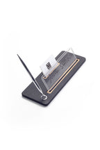 Cavalli Tek Kalemli Deri Masa İsimliği Siyah Ahşap Detaylı