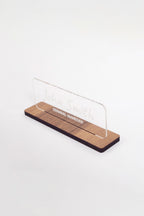 Ahşap Masa İsimliği Lazer Kazıma