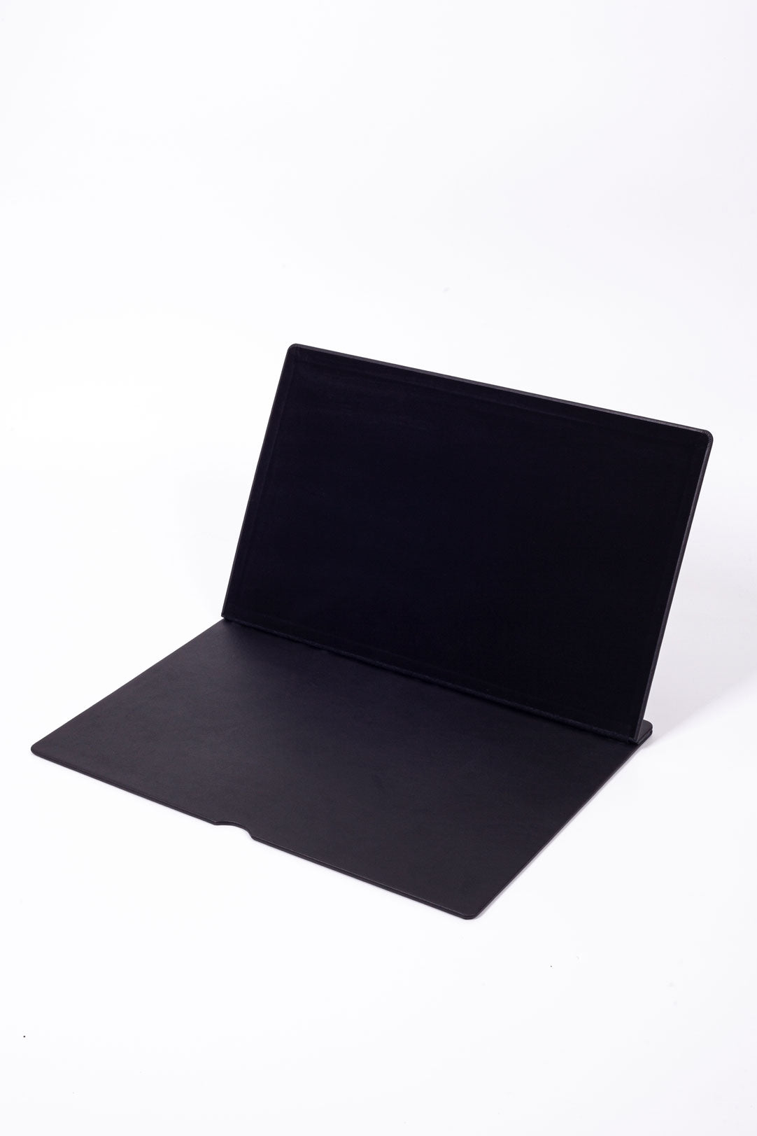Deri Kapaklı Masa Sümeni Siyah Gold Detaylı 50x35cm