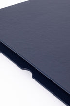 Deri Kapaklı Masa Sümeni Lacivet Krom Detaylı 50x35cm