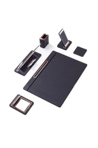 Capella Deri Sümen Takımı 6 Parça Kapaklı Model Masa isimlikli