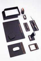 Capella Deri Sümen Takımı 11 Parça Kapaklı Model İkili Evrak Raflı