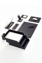 Capella Deri Sümen Takımı 12 Parça Kapaklı Model Üçlü Evrak Raflı