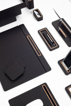 Capella Deri Sümen Takımı 12 Parça Kapaklı Model Üçlü Evrak Raflı