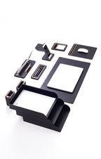 Capella Deri Sümen Takımı 12 Parça Üçlü Evrak Raflı