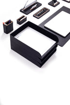 Capella Deri Sümen Takımı 12 Parça Üçlü Evrak Raflı