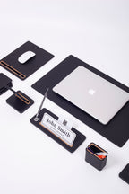 Cavalli Deri Sümen Takımı 8 Parça Masa İsimlikli