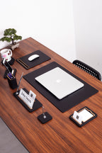 Cavalli Deri Sümen Takımı 8 Parça Masa İsimlikli