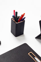 Alya Dikey Çıtalı Deri Sümen Takımı Siyah 6 Parça