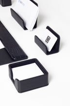 Loft Deri Sümen Takımı Siyah 6 Parça Yatay Coroco Detaylı