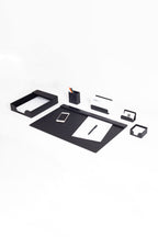 Loft Deri Sümen Takımı Siyah 6 Parça Yatay Coroco Detaylı