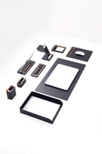 Pera Deri Sümen Takımı 10 Parça Tekli Evrak Raflı