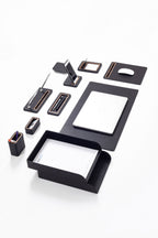 Pera Deri Sümen Takımı 11 Parça İkili Evrak Raflı