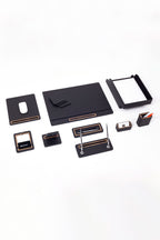 Pera Deri Sümen Takımı 11 Parça Kapaklı Model İkili Evrak Raflı