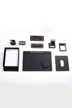 Pera Deri Sümen Takımı 11 Parça Kapaklı Model İkili Evrak Raflı