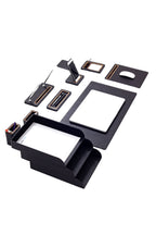 Deri Sümen Takımı 12 Parça Üçlü Evrak Raflı