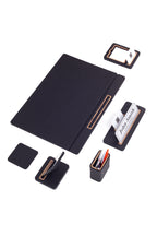 Sirus Deri Sümen Takımı 6 Parça Kapaklı Model Masa İsimlikli