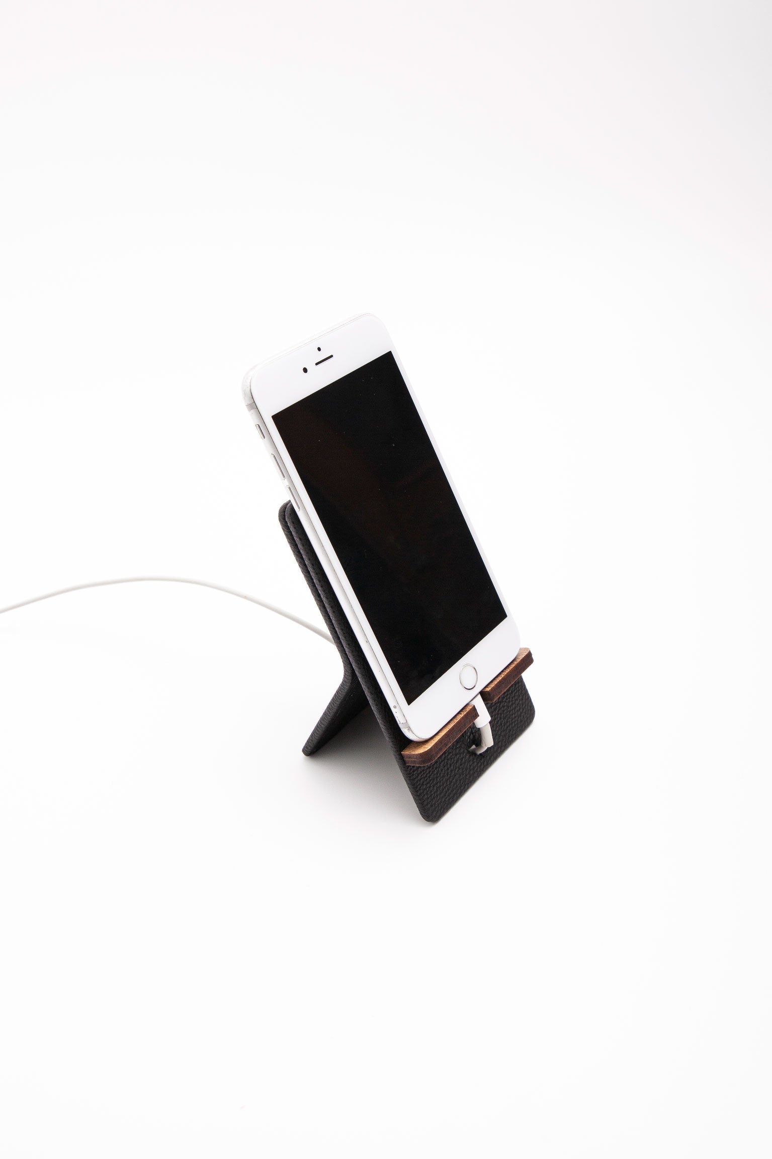 Deri Dikey Telefon Tutucu