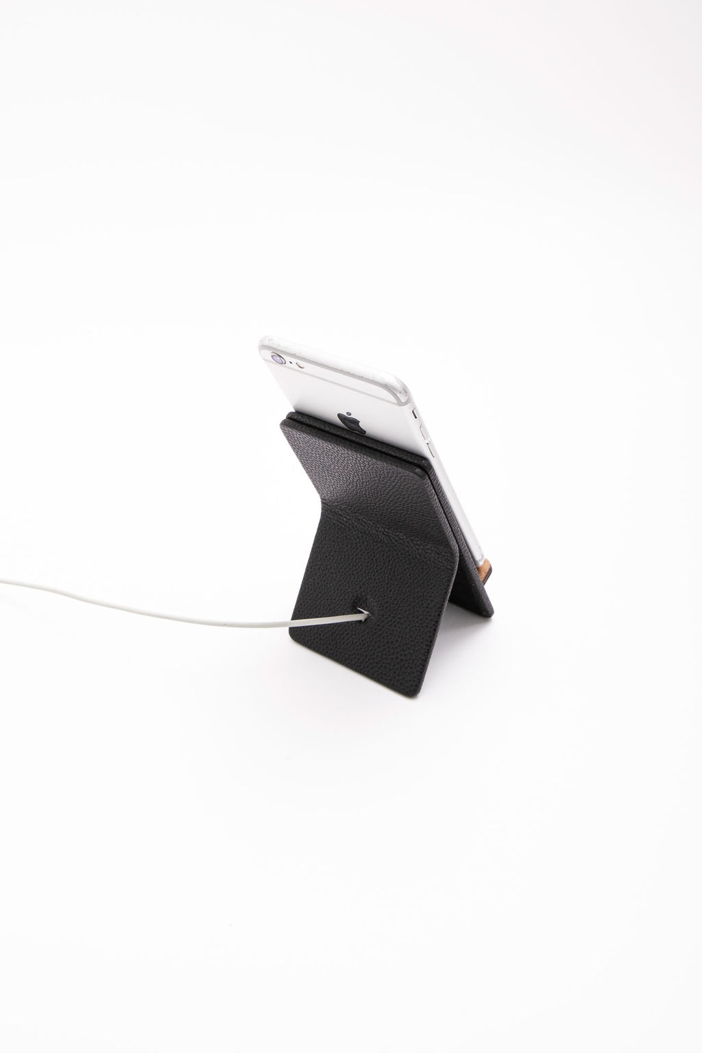 Deri Dikey Telefon Tutucu