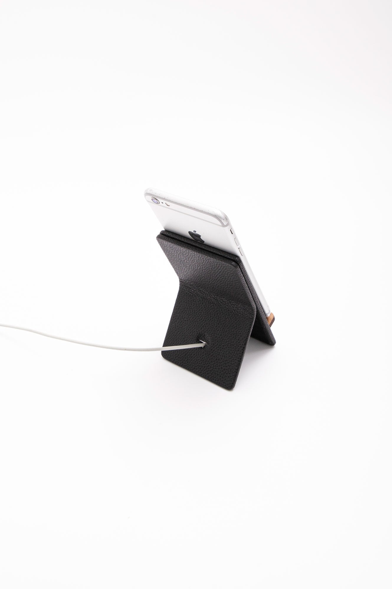 Deri Dikey Telefon Tutucu