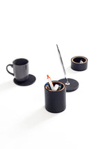 Polo Deri Masaüstü Seti 4 Parça Ahşap Detaylı Krom Kalemli