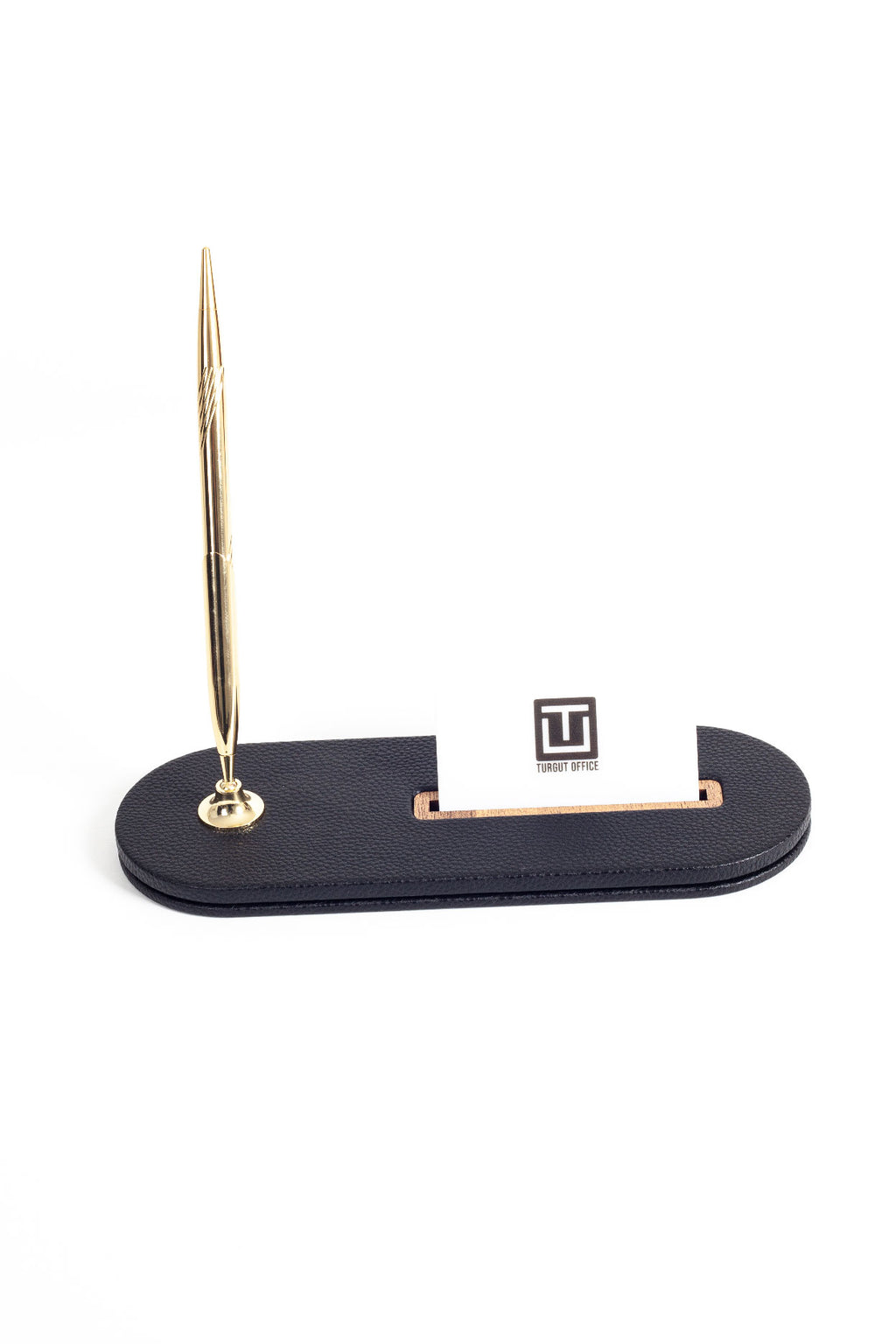 Polo Deri Kalem Ünitesi Siyah Ahşap Detaylı