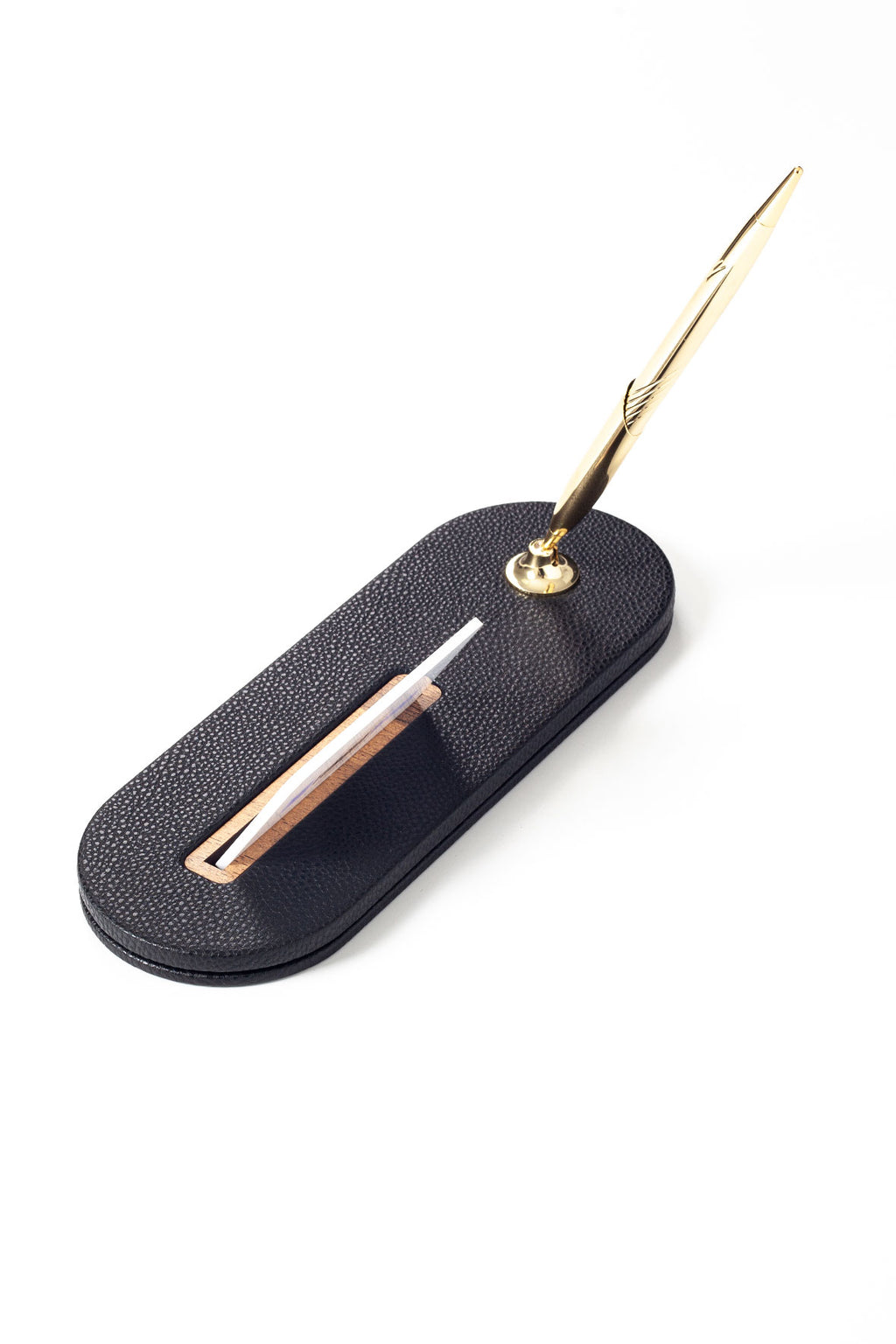 Polo Deri Kalem Ünitesi Siyah Ahşap Detaylı