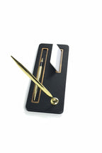 Porto Deri Masa Kalem Ünitesi Siyah Ahşap Deatylı