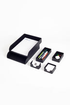 Felix Masaüstü Deri Organizer Seti 6 Parça Siyah