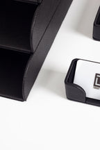 Felix Masaüstü Deri Organizer Seti 7 Parça Siyah