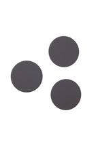 Antrasit Oval Deri Bardak Altlığı 3 Adet