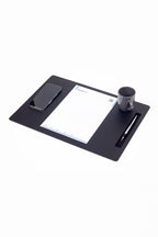 Deri Toplantı Sümeni Siyah Dikey Kalem Bölümlü 49x34cm