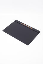 Deri Toplantı Sümeni Kalem Bölümlü 49x34cm Siyah Ahşap Detaylı