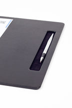 Deri Toplantı Sümeni Düz Siyah Dikey Kalem Bölümlü 49x34cm