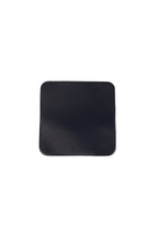 Hakiki Kuzu Derisi Siyah Bardak Altlığı Kare