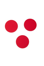 Kırmızı Oval Deri Bardak Altlığı 3 Adet