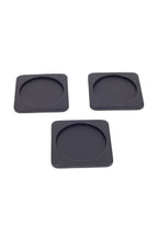 Lüks Deri Bardak Altlığı Siyah 3 Adet
