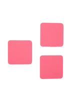 Pembe Deri Bardak Altlığı Kare 3 Adet