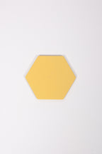 Sarı Altıgen Deri Bardak Altlığı