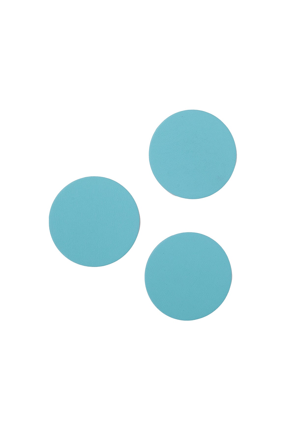 Turkuaz Oval Deri Bardak Altlığı 3 Adet