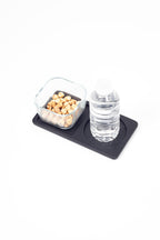 Toplantı Odası Bardak Altlığı 2 Bölümlü Düz Siyah