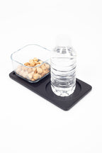 Toplantı Odası Bardak Altlığı 2 Bölümlü Düz Siyah